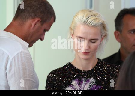 Lido Di Venezia, Italie. 01 septembre 2023. Amanda Collin assiste à un photocall pour le film 'Bastarden (la Terre promise)' au 80e Festival International du film de Venise le 01 septembre 2023 à Venise, Italie. © photo : Cinzia Camela. Crédit : Live Media Publishing Group/Alamy Live News Banque D'Images