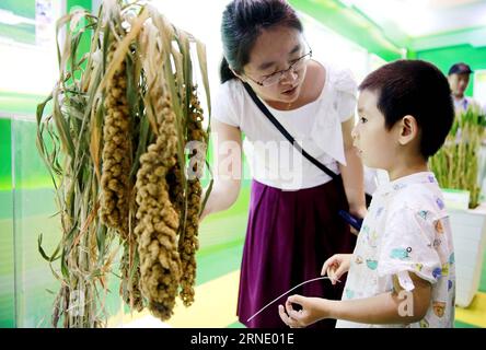 (160604) -- BEIJING, le 4 juin 2016 -- Une femme et son enfant visitent une exposition sur les réalisations scientifiques et technologiques de la Chine au cours de la période du 12e Plan quinquennal (2011-2015) à Beijing, capitale de la Chine, le 4 juin 2016. )(wjq) CHINA-BEIJING-SCI-TECH INNOVATION EXHIBITION (CN) PanxXu PUBLICATIONxNOTxINxCHN 160604 Beijing juin 4 2016 visite d'une femme et de son enfant à l'exposition SUR LES réalisations de la science et de la technologie de la Chine au cours de la 12e période du plan quinquennal 2011 2015 à Beijing capitale de la Chine juin 4 2016 wjq Chine Beijing Sci Tech innovation exposition CN PanxXu PUBLICATIONxNOTxINxCHN Banque D'Images