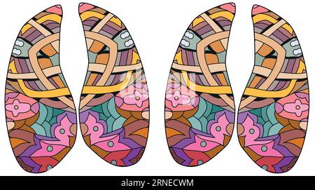 Style zentangle et imprimé taureau. Peut être utilisé pour l'impression sur t-shirt, papier peint ou affiche. Illustration de Vecteur