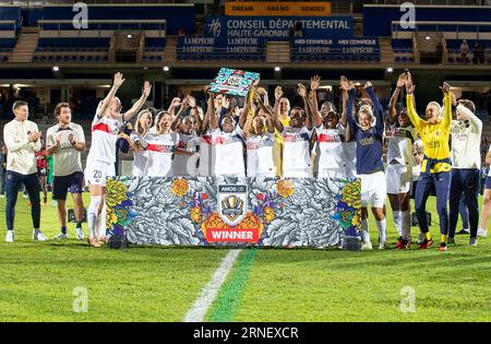 Colomiers, France. 31 août 2023. Équipe du PSG lors de la finale de la coupe de France féminine Amos contre l'AC Milan à Colomiers, France le 31 août 2023. Photo d'Arnaud Bertrand/ABACAPRESS.COM crédit : Abaca Press/Alamy Live News Banque D'Images