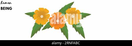 Flower made from adobe illustrator. Stock Vector