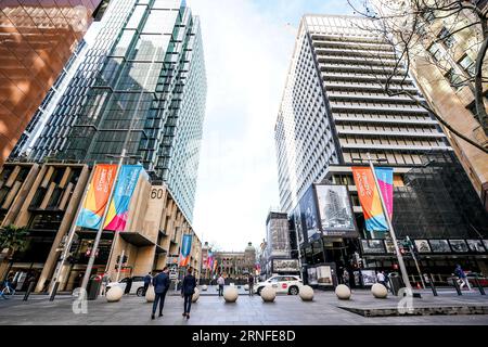 Sydney, Australie. 17 août 2023. Sydney, Australie, 17 août 2023 : vue générale de Martin place à Sydney, Australie. (Daniela Porcelli/SPP) crédit : SPP Sport Press photo. /Alamy Live News Banque D'Images