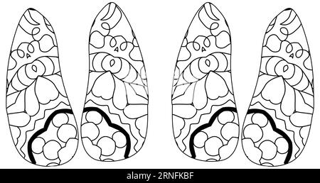 Zentangle à capuche de chèvre stylé pour la coloration. Peut être utilisé pour l'impression sur t-shirt, papier peint ou affiche. Illustration de Vecteur