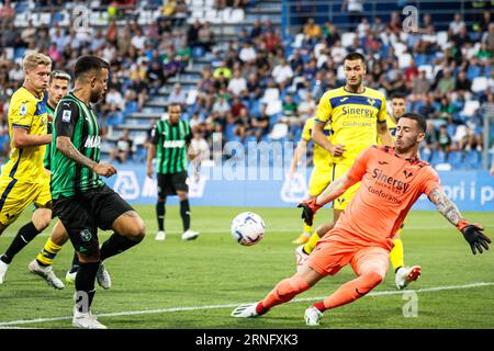 Reggio Emilia, Italy. 01st Sep, 2023. Lorenzo Montip. (Verona) during US Sassuolo vs Hellas Verona FC, Italian soccer Serie A match in Reggio Emilia, Italy, September 01 2023 Credit: Independent Photo Agency/Alamy Live News Banque D'Images