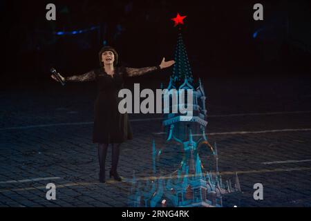 (160905) -- MOSCOW, Sept. 5, 2016 -- French singer Mireille Mathieu performs during the Spasskaya tower Military music festival held in Moscow, capital of Russia, Sept. 4, 2016. The festival closed on Sunday.Bai Xueqi) (yy) RUSSIA-MOSCOW-MILITARY MUSIC FESTIVAL-CLOSURE baoxxueqi PUBLICATIONxNOTxINxCHN   160905 Moscow Sept 5 2016 French Singer Mireille Mathieu performs during The Fun Kaya Tower Military Music Festival Hero in Moscow Capital of Russia Sept 4 2016 The Festival Closed ON Sunday Bai Xueqi yy Russia Moscow Military Music Festival Closure  PUBLICATIONxNOTxINxCHN Stock Photo