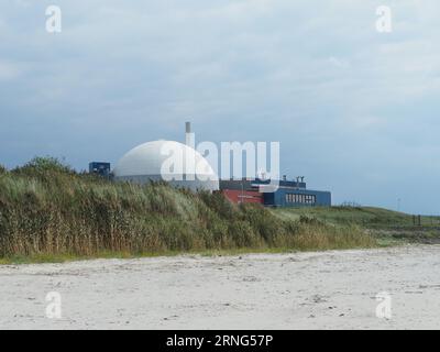 Centrale nucléaire de Borssele sur la côte Westerschelde à Borssele, Zélande, pays-Bas Banque D'Images