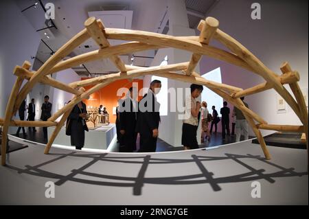 (160910) -- BEIJING, Sept. 10, 2016 -- Visitors view the exhibits at Tsinghua University Art Museum in Beijing, capital of China, Sept. 10, 2016. The art museum, inaugurated on April 24, was open to public on Saturday. )(wyo) CHINA-BEIJING-TSINGHUA-ART MUSEUM (CN) JuxHuanzong PUBLICATIONxNOTxINxCHN   160910 Beijing Sept 10 2016 Visitors View The Exhibits AT Tsinghua University Art Museum in Beijing Capital of China Sept 10 2016 The Art Museum inaugurated ON April 24 what Open to Public ON Saturday wyo China Beijing Tsinghua Art Museum CN JuxHuanzong PUBLICATIONxNOTxINxCHN Stock Photo