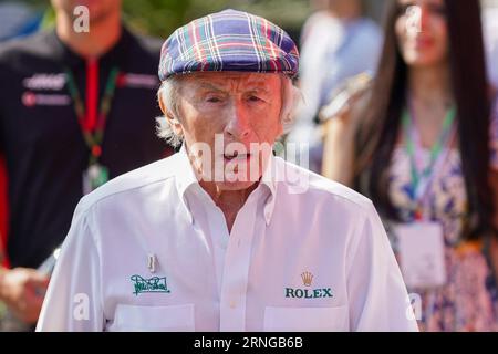 Jackie Stewart lors du Grand Prix d'Italie Pirelli de Formule 1 2023 le 1 septembre 2023 à Monza, en Italie. Crédit : Luca Rossini/E-Mage/Alamy Live News Banque D'Images