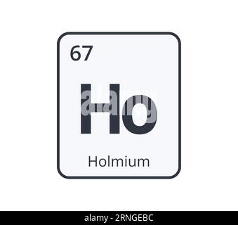 Symbole chimique holmium. Graphique pour les conceptions scientifiques. Illustration de Vecteur