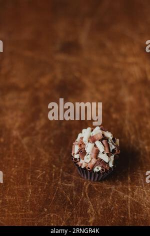 un gros plan brigadeiro au chocolat brésilien Banque D'Images