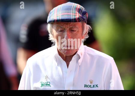 Monza, Italie. 01 septembre 2023. Jackie Stewart lors des essais avant le Grand Prix F1 d'Italie à l'Autodromo Nazionale le 1 septembre 2023 à Monza, Italie. Crédit : Marco Canoniero/Alamy Live News Banque D'Images