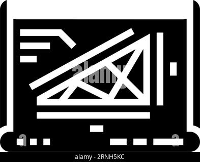 dessin structurel dessin architectural illustration vectorielle d'icône de glyphe Illustration de Vecteur