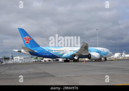 (161105) -- AUCKLAND, Nov. 5, 2016 -- The file photo taken on Dec. 10, 2015 shows a China Southern Airlines passenger aircraft at Auckland Airport, New Zealand. A China Southern Airlines passenger aircraft made an emergency landing at Auckland Airport shortly after taking off on Nov. 5, 2016. An airport spokesman said in the report that the flight had to turn back because of engine problems and landed safely at 11.35 a.m.. ) (yy) NEW ZEALAND-AUCKLAND-CHINA SOUTHERN AIRLINES-EMERGENCY LANDING tianxye PUBLICATIONxNOTxINxCHN   Auckland Nov 5 2016 The File Photo Taken ON DEC 10 2015 Shows a China Stock Photo