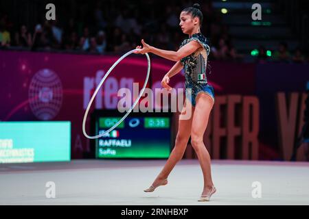 Valencia, Spain. 23rd Aug, 2023. Sofia Raffaeli (ITA) during 40th FIG Rhythmic Gymnastics World Championships Valencia 2023 at Feria de Valencia. (Photo by Fabrizio Carabelli/SOPA Images/Sipa USA) Credit: Sipa USA/Alamy Live News Banque D'Images