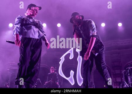 Mantua, Italy. 01st Sep, 2023. The italian pop-indie band of Coma Cose, on stage at Esedra Palazzo Te for their summer tour 2023 on September 1, 2023 in Mantua, Italy. Credit: Live Media Publishing Group/Alamy Live News Banque D'Images