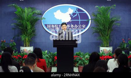 (161130) -- BEIJING, Nov. 30, 2016 -- Ma Xiaoguang, spokesperson for the Taiwan Affairs Office of the State Council, speaks at a regular press conference in Beijing, capital of China, Nov. 30, 2016. ) (ry) CHINA-BEIJING-TAIWAN AFFAIRS OFFICE-PRESS CONFERENCE (CN) caixyang PUBLICATIONxNOTxINxCHN   Beijing Nov 30 2016 MA Xiaoguang spokesperson for The TAIWAN Affairs Office of The State Council Speaks AT a Regular Press Conference in Beijing Capital of China Nov 30 2016 Ry China Beijing TAIWAN Affairs Office Press Conference CN CaixYang PUBLICATIONxNOTxINxCHN Stock Photo