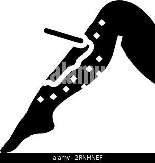 leg hair removal female glyph icon vector illustration Stock Vector