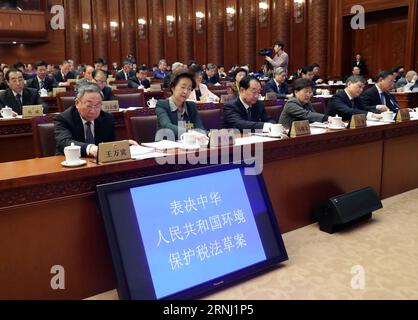 (161225) -- BEIJING, Dec. 25, 2016 -- Legislators vote at the closing meeting of the 25th session of the 12th National People s Congress (NPC) Standing Committee in Beijing, capital of China, Dec. 25, 2016. Zhang Dejiang, chairman of the NPC Standing Committee, presided over the meeting. ) (zkr) CHINA-BEIJING-NPC-MEETING(CN) LiuxWeibing PUBLICATIONxNOTxINxCHN   Beijing DEC 25 2016 Legislators VOTE AT The CLOSING Meeting of The 25th Session of The 12th National Celebrities S Congress NPC thing Committee in Beijing Capital of China DEC 25 2016 Zhang Dejiang Chairman of The NPC thing Committee pr Stock Photo