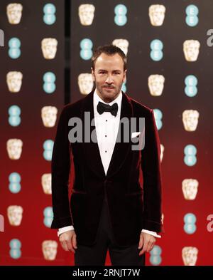 Le créateur de mode et réalisateur Tom Ford arrive aux British Academy film Awards (BAFTA) au Royal Albert Hall de Londres, en Grande-Bretagne, le 12 février 2017. )(zhf) BRITISH-LONDON-BRITISH ACADEMY FILM AWARD HanxYan PUBLICATIONxNOTxINxCHN créateurs de mode et réalisateur Tom Ford arrive aux British Academy film Awards BAFTA AU Royal Albert Hall à Londres Grande-Bretagne LE 12 2017 février zhf Britain London British Academy film Award HanxYan PUBLICATIONxNOTxINxCHN Banque D'Images