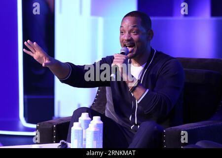 31 août 2023, Mexico, Mexique : l'acteur américain Will Smith lors de son discours dans le cadre de Mexico. , . Par Telmex Foundation à l'Auditorium National. Le 31 août 2023 à Mexico, Mexique. (Photo Ismael Rosas/ crédit : EYEPIX Group/Alamy Live News Banque D'Images