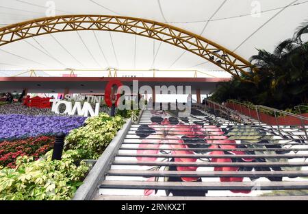 (170422) -- HONG KONG, le 22 avril 2017 -- les marches décorées de l'hôtel de ville de Sha Tin sont vues à Hong Kong, dans le sud de la Chine, le 21 avril 2017. Pour célébrer le 20e anniversaire de la création de la région administrative spéciale de Hong Kong, des marches de 20 endroits différents ont été décorées avec des images de fleurs à Hong Kong récemment. (Zhs) CHINA-HONG KONG-ART-STEPS (CN) LiuxYun PUBLICATIONxNOTxINxCHN Hong Kong avril 22 2017 les marches décorées À L'hôtel de ville de Sha Tin sont des lacs à Hong Kong Chine du Sud avril 21 2017 pour célébrer le 20e anniversaire de la création de l'administration spéciale de Hong Kong Banque D'Images