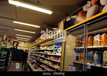 Copenhague/Danemark /02 septembre 2023/épicerie Netto Color Rainbow colors magasin dans la capitale danoise. (Photo.Francis Joseph Dean/Dean Pictures) Banque D'Images