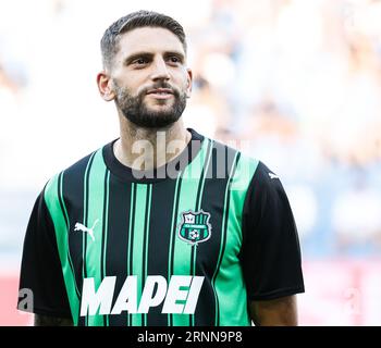 Reggio Emilia, Italy. 01st Sep, 2023. Domenico Berardi (Sassuolo) during US Sassuolo vs Hellas Verona FC, Italian soccer Serie A match in Reggio Emilia, Italy, September 01 2023 Credit: Independent Photo Agency/Alamy Live News Banque D'Images