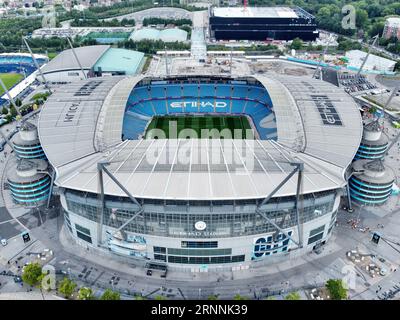MANCHESTER, ROYAUME-UNI. 2 septembre 2023. Vue aérienne de l'ETIHAD STADIUM avant le match de Premier League à l'ETIHAD STADIUM, MANCHESTER. Le crédit photo devrait être : Gary Oakley/Sportimage crédit : Sportimage Ltd/Alamy Live News Banque D'Images
