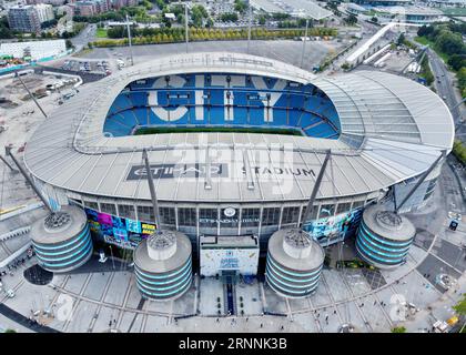 MANCHESTER, ROYAUME-UNI. 2 septembre 2023. Vue aérienne de l'ETIHAD STADIUM avant le match de Premier League à l'ETIHAD STADIUM, MANCHESTER. Le crédit photo devrait être : Gary Oakley/Sportimage crédit : Sportimage Ltd/Alamy Live News Banque D'Images