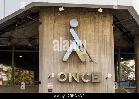 Palma de Majorque, Espagne ; août 08 2023 : façade principale du siège de l'organisation nationale espagnole pour les aveugles, une fois, à Palma de Mallor Banque D'Images