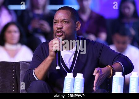 31 août 2023, Mexico, Mexique : l'acteur américain Will Smith lors de son discours dans le cadre de Mexico. , . Par Telmex Foundation à l'Auditorium National. Le 31 août 2023 à Mexico, Mexique. (Photo Ismael Rosas/ Eyepix Group/Sipa USA) crédit : SIPA USA/Alamy Live News Banque D'Images