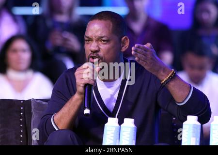 31 août 2023, Mexico, Mexique : l'acteur américain Will Smith lors de son discours dans le cadre de Mexico. , . Par Telmex Foundation à l'Auditorium National. Le 31 août 2023 à Mexico, Mexique. (Photo Ismael Rosas/ Eyepix Group/Sipa USA) crédit : SIPA USA/Alamy Live News Banque D'Images