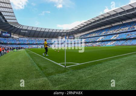 Vue générale de l'Etihad Stadium lors du match de Premier League entre Manchester City et Fulham à l'Etihad Stadium, Manchester le samedi 2 septembre 2023. (Photo : Mike Morese | MI News) crédit : MI News & Sport / Alamy Live News Banque D'Images
