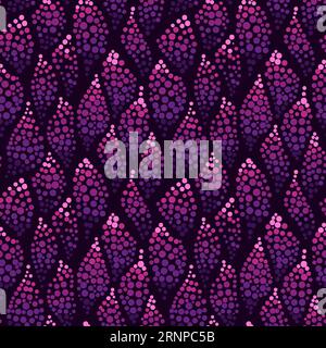 Vagues pointillées fond violet abstrait. Motif sans couture avec des points lumineux. Texture répétitive vectorielle pour la conception Illustration de Vecteur