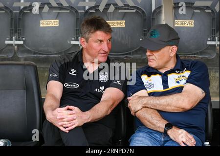 Tony Smith entraîneur-chef du Hull FC avant le match Betfred Super League Round 24 Hull FC vs Leeds Rhinos au MKM Stadium, Hull, Royaume-Uni, le 2 septembre 2023 (photo de Craig Cresswell/News Images) Banque D'Images