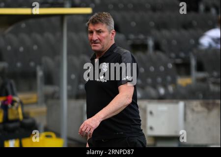 Tony Smith entraîneur-chef du Hull FC avant le match Betfred Super League Round 24 Hull FC vs Leeds Rhinos au MKM Stadium, Hull, Royaume-Uni, le 2 septembre 2023 (photo de Craig Cresswell/News Images) Banque D'Images