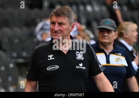 Tony Smith entraîneur-chef du Hull FC avant le match Betfred Super League Round 24 Hull FC vs Leeds Rhinos au MKM Stadium, Hull, Royaume-Uni, le 2 septembre 2023 (photo de Craig Cresswell/News Images) Banque D'Images