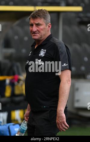 Tony Smith entraîneur-chef du Hull FC avant le match Betfred Super League Round 24 Hull FC vs Leeds Rhinos au MKM Stadium, Hull, Royaume-Uni, le 2 septembre 2023 (photo de Craig Cresswell/News Images) dans, le 9/2/2023. (Photo de Craig Cresswell/News Images/Sipa USA) crédit : SIPA USA/Alamy Live News Banque D'Images