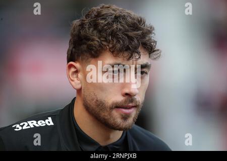 Middlesbrough, Royaume-Uni. 02 septembre 2023. Matt Crooks #25 de Middlesbrough devant le Sky Bet Championship Match Middlesbrough vs Queens Park Rangers au Riverside Stadium, Middlesbrough, Royaume-Uni, le 2 septembre 2023 (photo de James Heaton/News Images) à Middlesbrough, Royaume-Uni le 9/2/2023. (Photo de James Heaton/News Images/Sipa USA) crédit : SIPA USA/Alamy Live News Banque D'Images