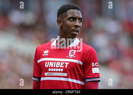 Middlesbrough, Royaume-Uni. 02 septembre 2023. Isaiah Jones #11 de Middlesbrough lors du Sky Bet Championship Match Middlesbrough vs Queens Park Rangers au Riverside Stadium, Middlesbrough, Royaume-Uni, le 2 septembre 2023 (photo de James Heaton/News Images) à Middlesbrough, Royaume-Uni le 9/2/2023. (Photo de James Heaton/News Images/Sipa USA) crédit : SIPA USA/Alamy Live News Banque D'Images