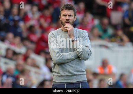 Middlesbrough, Royaume-Uni. 02 septembre 2023. Michael Carrick Manager de Middlesbrough lors du match du championnat Sky Bet Middlesbrough vs Queens Park Rangers au Riverside Stadium, Middlesbrough, Royaume-Uni, le 2 septembre 2023 (photo de James Heaton/News Images) à Middlesbrough, Royaume-Uni le 9/2/2023. (Photo de James Heaton/News Images/Sipa USA) crédit : SIPA USA/Alamy Live News Banque D'Images