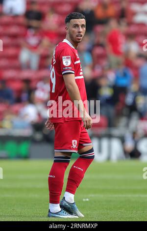 Middlesbrough, Royaume-Uni. 02 septembre 2023. Sam Greenwood #29 de Middlesbrough lors du Sky Bet Championship Match Middlesbrough vs Queens Park Rangers au Riverside Stadium, Middlesbrough, Royaume-Uni, le 2 septembre 2023 (photo de James Heaton/News Images) à Middlesbrough, Royaume-Uni le 9/2/2023. (Photo de James Heaton/News Images/Sipa USA) crédit : SIPA USA/Alamy Live News Banque D'Images