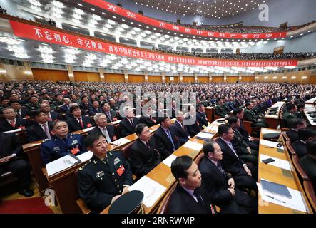 (171018) -- PÉKIN, le 18 octobre 2017 -- le Parti communiste chinois (PCC) ouvre le 19e Congrès national au Grand Hall du peuple à Pékin, capitale de la Chine, le 18 octobre 2017.) (Wyo) (CPC)CHINA-BEIJING-CPC NATIONAL CONGRESS-OPENING (CN) MaxZhancheng PUBLICATIONxNOTxINxCHN Banque D'Images