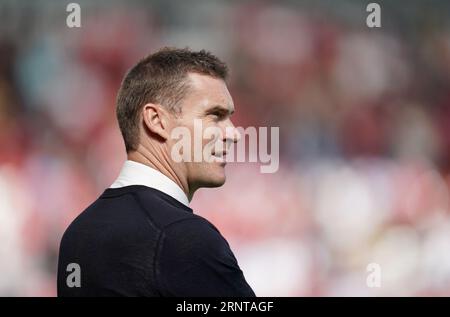 Matt Taylor, entraîneur de Rotherham United, lors du Sky Bet Championship Match à l'AESSEAL New York Stadium, Rotherham. Date de la photo : Samedi 2 septembre 2023. Banque D'Images