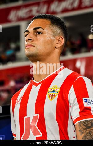 Almeria, Espagne. 01 septembre 2023. ALMERIA, ESPAGNE - SEPTEMBRE 1 : Kaiky de UD Almeria au début du match entre UD Almeria et RC Celta de Vigo de la Liga EA Sports le 1 septembre 2023 au Power Horse Stadium à Almeria, Espagne. (Photo de Samuel Carreño/ crédit : PX Images/Alamy Live News Banque D'Images