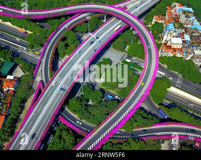 (171204) -- GUANGZHOU, 4 décembre 2017 -- une photo prise le 27 octobre 2017 montre un passage supérieur décoré à Guangzhou, dans la province du Guangdong du sud de la Chine. Le Forum mondial Fortune 2017 se tiendra à Guangzhou du 6 au 8 décembre. ) (Lb) CHINA-GUANGDONG-GUANGZHOU-FORTUNE GLOBAL FORUM (CN) LiuxDawei PUBLICATIONxNOTxINxCHN Banque D'Images