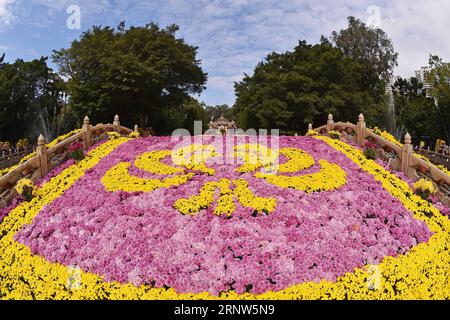 (171204) -- GUANGZHOU, 4 décembre 2017 -- la photo prise le 4 décembre 2017 montre un parterre à Guangzhou, dans la province du Guangdong, dans le sud de la Chine. Le Forum mondial Fortune 2017 se tiendra à Guangzhou du 6 au 8 décembre. ) (Lb) CHINA-GUANGDONG-GUANGZHOU-FORTUNE GLOBAL FORUM (CN) LiangxXu PUBLICATIONxNOTxINxCHN Banque D'Images