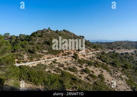 Route vers le mont Calamorro, près de Malaga sur la Costa del sol en Espagne Banque D'Images