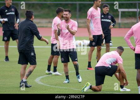 Los Angeles, États-Unis. 02 septembre 2023. Lionel Messi d'Inter Miami assiste à une séance d'entraînement à Carson la veille d'un match de football de la MLS contre le Los Angeles FC. (Photo de Ringo Chiu/SOPA Images/Sipa USA) crédit : SIPA USA/Alamy Live News Banque D'Images