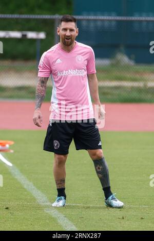 Los Angeles, États-Unis. 02 septembre 2023. Lionel Messi d'Inter Miami assiste à une séance d'entraînement à Carson la veille d'un match de football de la MLS contre le Los Angeles FC. (Photo de Ringo Chiu/SOPA Images/Sipa USA) crédit : SIPA USA/Alamy Live News Banque D'Images